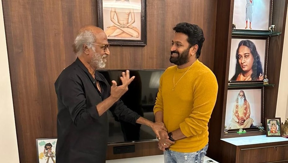 காந்தாரா நாயகன் ரிஷப் ஷெட்டியை வீட்டுக்கு அழைத்துப் பாராட்டிய சூப்பர் ஸ்டார்!